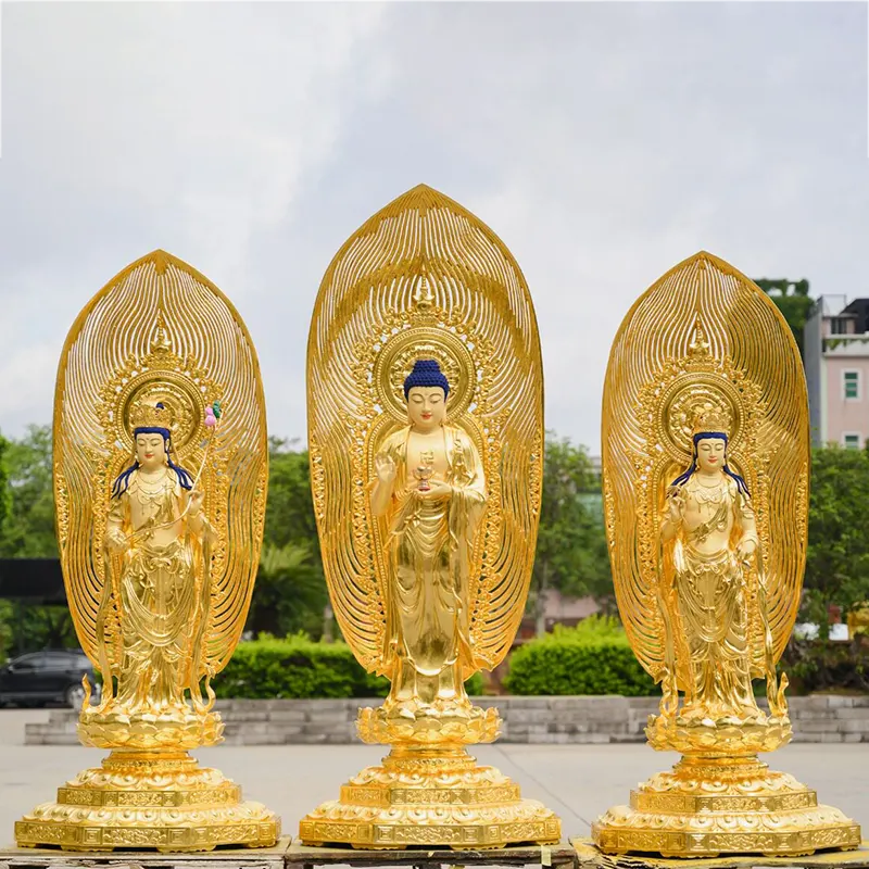 Patung Buddha Bodhisattva Guanyin Tembaga Tulen Taiwan 180CM