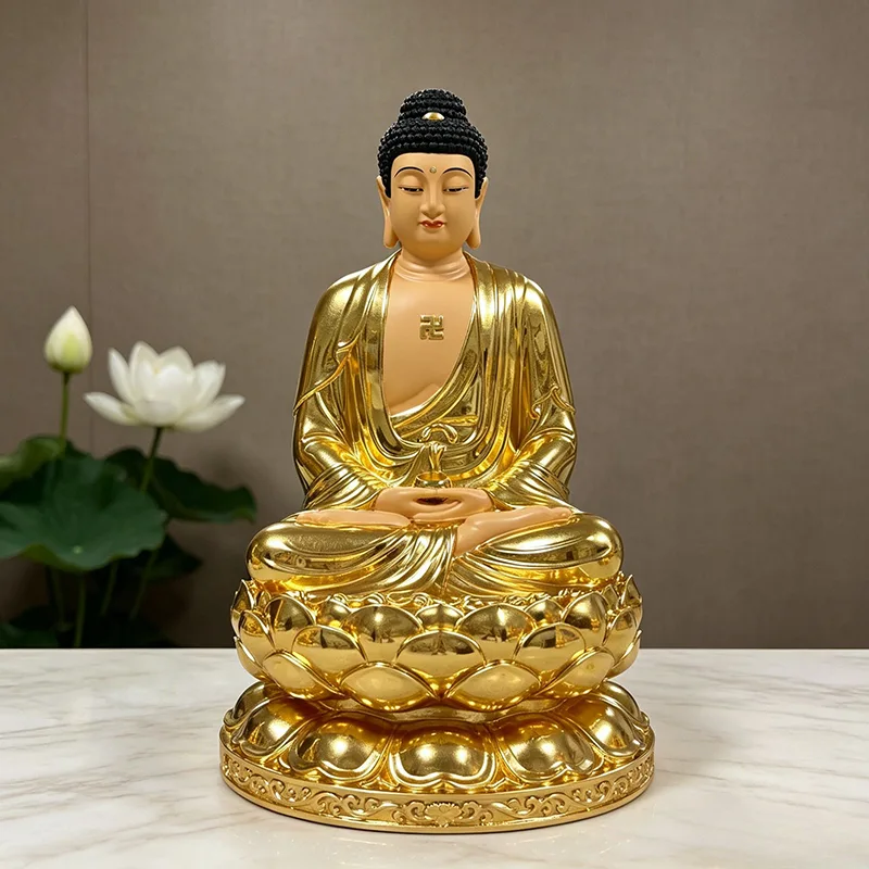 Patung Buddha Teratai Sakyamuni 3 Tingkat