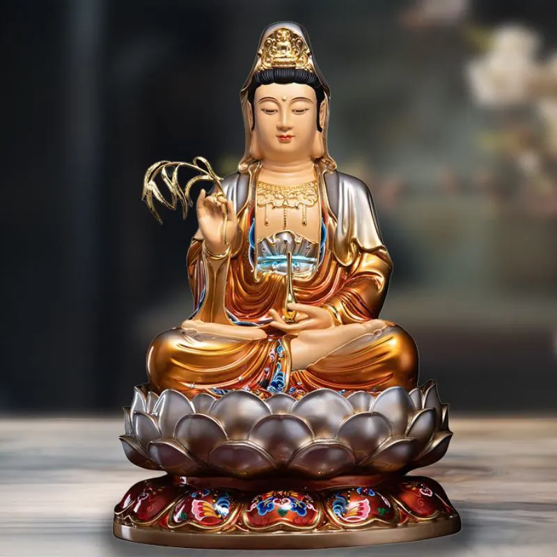 Patung Bodhisattva Lotus Guanyin Duduk Loyang