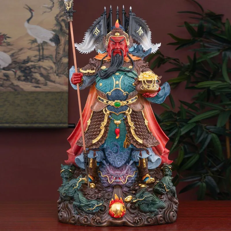 Patung Guan Yu Pedang Tembaga Sembilan Naga