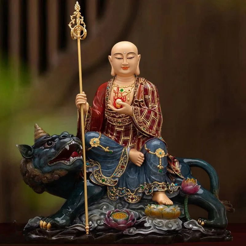 Patung Ksitigarbha Binatang Mitos Loyang Premium